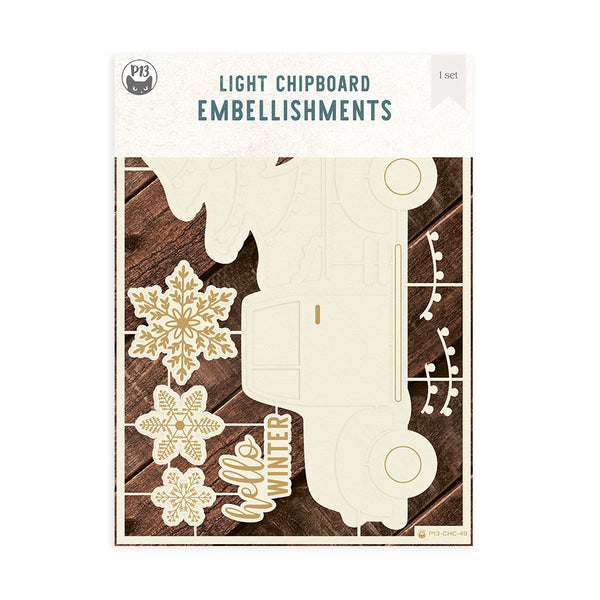 P13 - Christmas Charm - Light Chipboard Embellishments - 06
