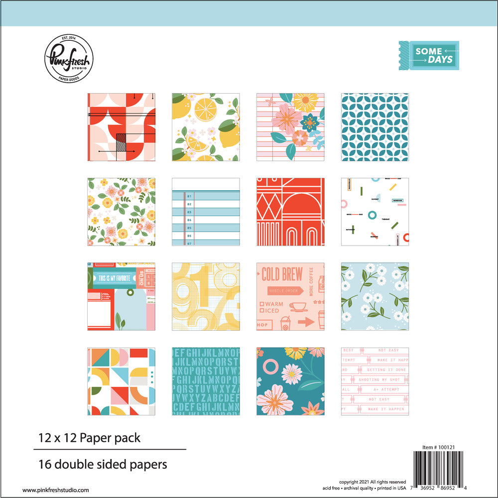 Pinkfresh Studio - Some Days - 12 x 12 Paper Pack