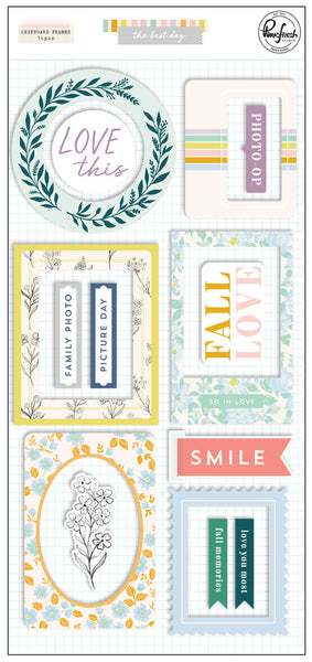 Pinkfresh Studio - The Best Day - Chipboard Frames