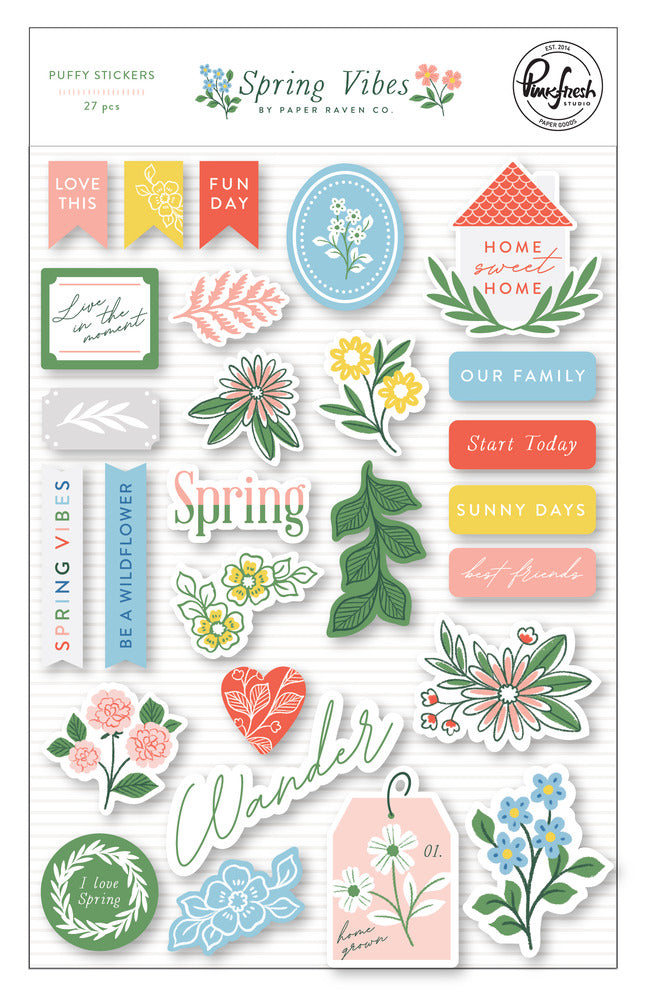 Pinkfresh Studio - Spring Vibes - Puffy Stickers