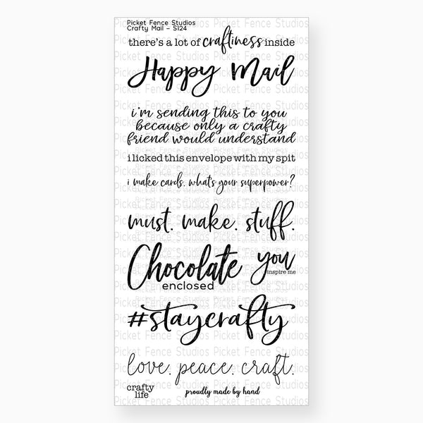 Picket Fence Studio - Crafty Mail - Clear Stamp