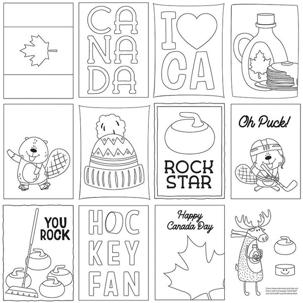 Photoplay Paper - O Canada 2 - Colour Me Sheet