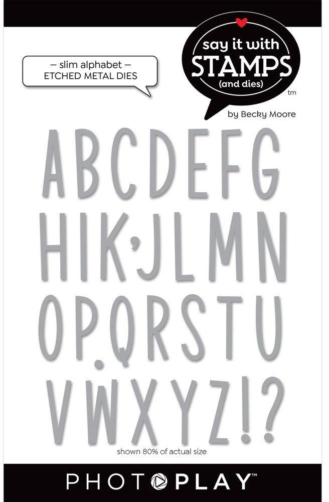 Photoplay Paper - Say It With Stamps - Slim Alphabet die