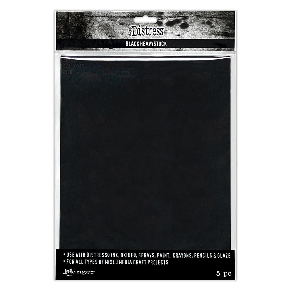 Ranger - Tim Holtz - Distress Black Heavystock - 8.5 x 11