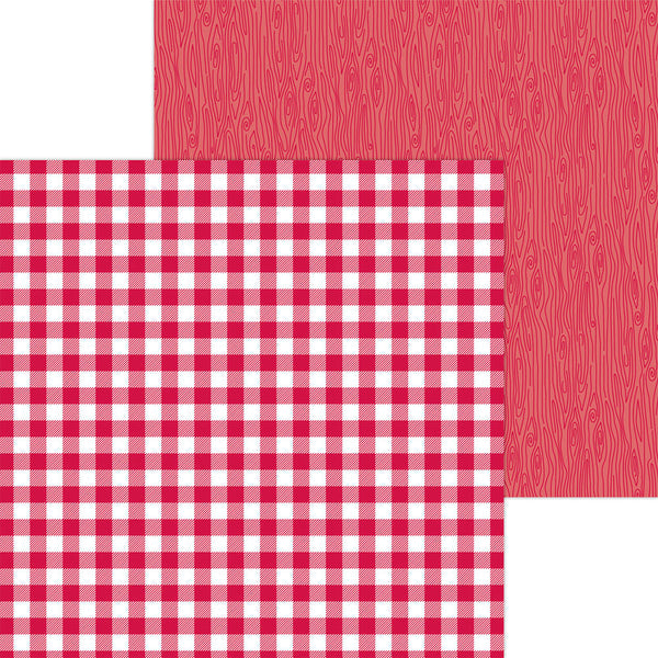 Doodlebug Design - Petite Prints - Buffalo Check - Ruby