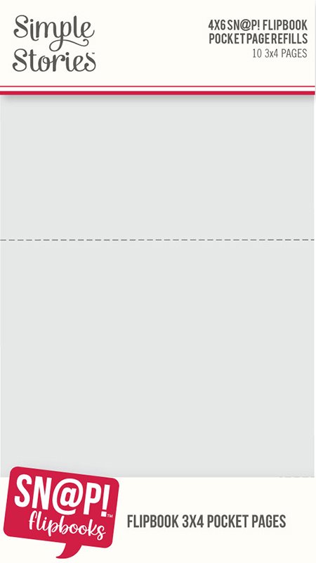 Simple Stories - 3 x 4 Pockets Refill Pack - 4 x 6 Flipbook Pages