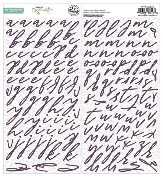 Pinkfresh Studio - Days of Splendor - Puffy Alpha Stickers