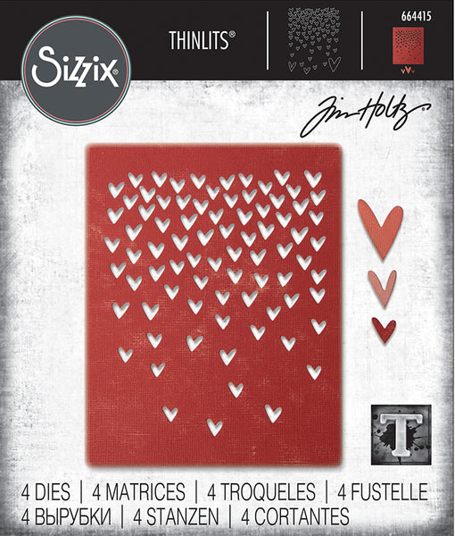 Sizzix - Tim Holtz - Falling Hearts die set