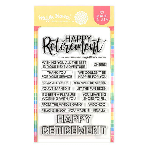 Waffle Flower - Happy Retirement Stamp Set