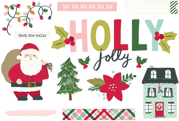 Simple Stories - Page Pieces - Holly Jolly