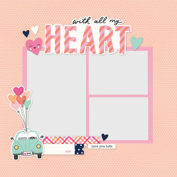 Simple Stories - Page Pieces - With All My Heart