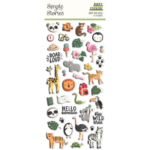 Simple Stories - Into the Wild - Puffy Stickers