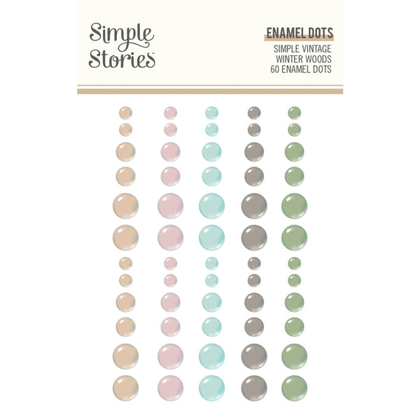 Simple Stories - Simple Vintage Winter Woods - Enamel Dots