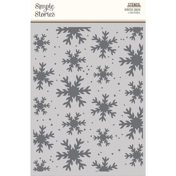 Simple Stories - Simple Vintage WInter Woods - Winter Snow Stencil