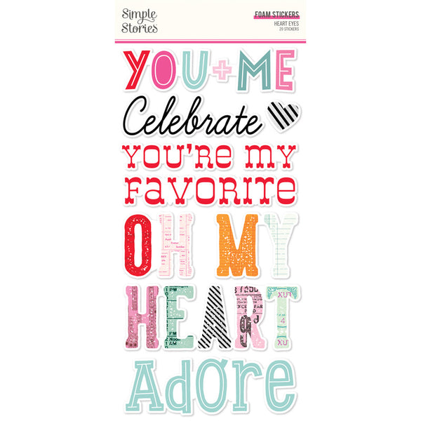 Simple Stories - Heart Eyes - Foam Stickers