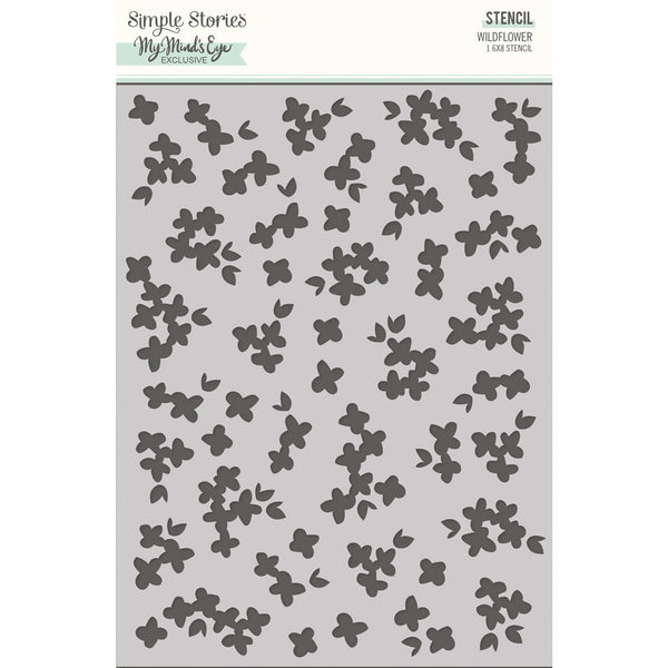 Simple Stories - Wildflower - 6 x 8 Stencil - Wild Flower