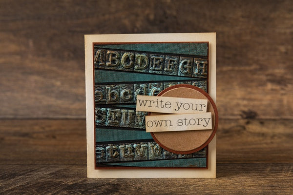 Sizzix - Texture Fades 3D Embossing Folder - Typewriter