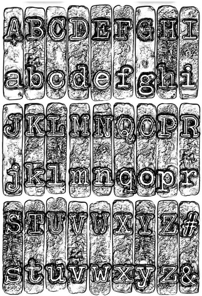 Sizzix - Texture Fades 3D Embossing Folder - Typewriter