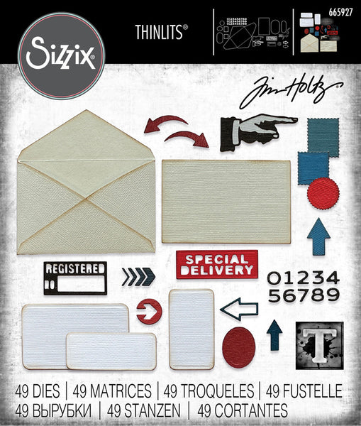 Sizzix - Tim Holtz - Postal Thinlits die set