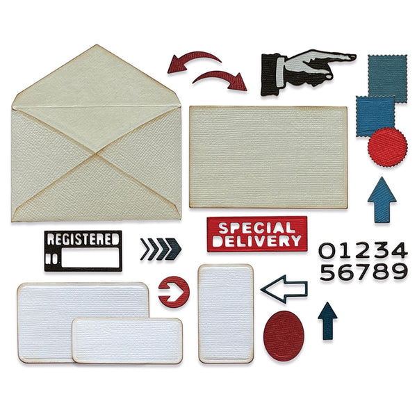 Sizzix - Tim Holtz - Postal Thinlits die set