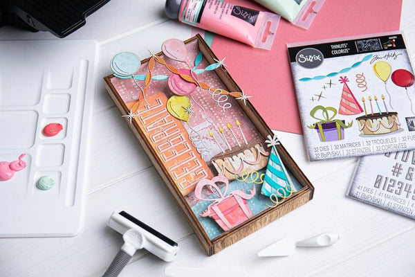 Sizzix - Tim Holtz - Celebrate Colorize die set