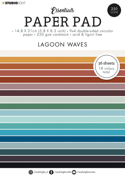 Studio Light - Essentials Paper Pad - Lagoon Waves
