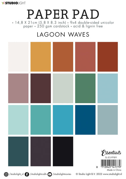 Studio Light - Essentials Paper Pad - Lagoon Waves