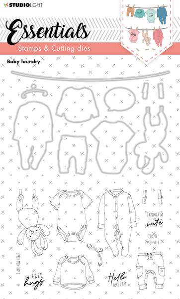 Studio Light - Stamp & Cutting Die -  Baby Laundry