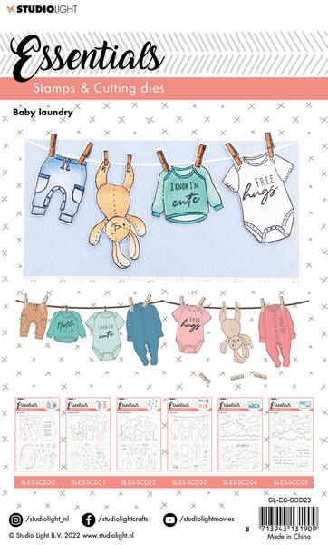 Studio Light - Stamp & Cutting Die -  Baby Laundry