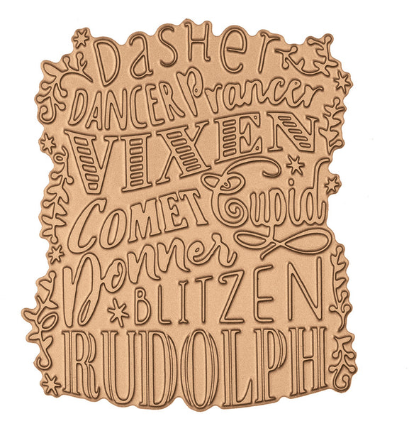 Spellbinders - Glimmer Hot Foil Plate - Reindeer Games