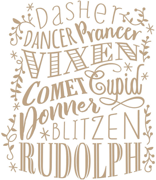 Spellbinders - Glimmer Hot Foil Plate - Reindeer Games