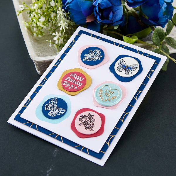 Spellbinders - Faux Wax Seals stamp & die cutting set