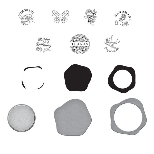 Spellbinders - Faux Wax Seals stamp & die cutting set