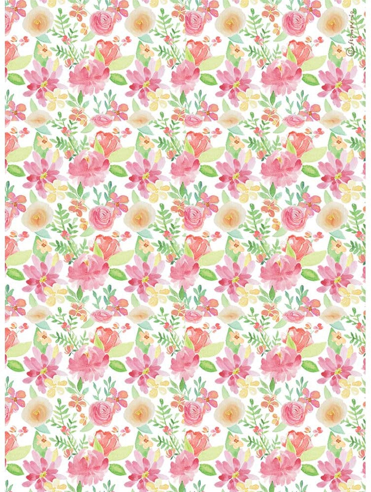 Stamperia - Circle of Love - Rice Paper - Aquerel Flower