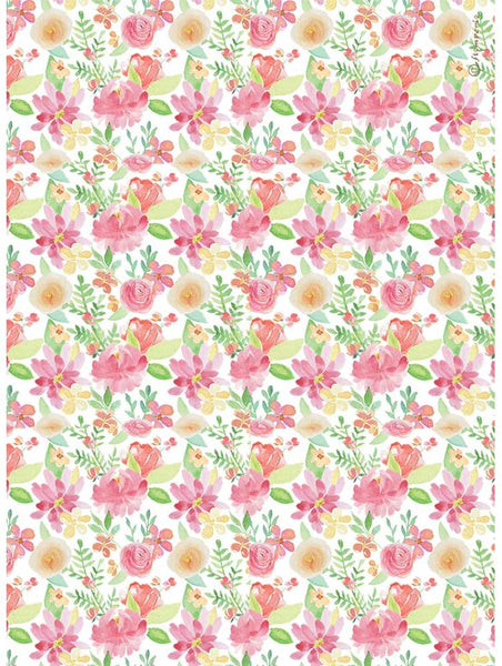 Stamperia - Circle of Love - Rice Paper - Aquerel Flower