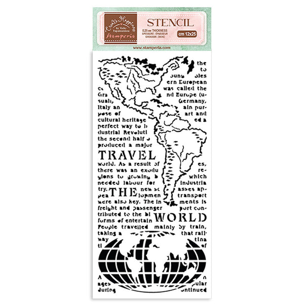 Stamperia - Create Happiness 2 - The World Thick Stencil