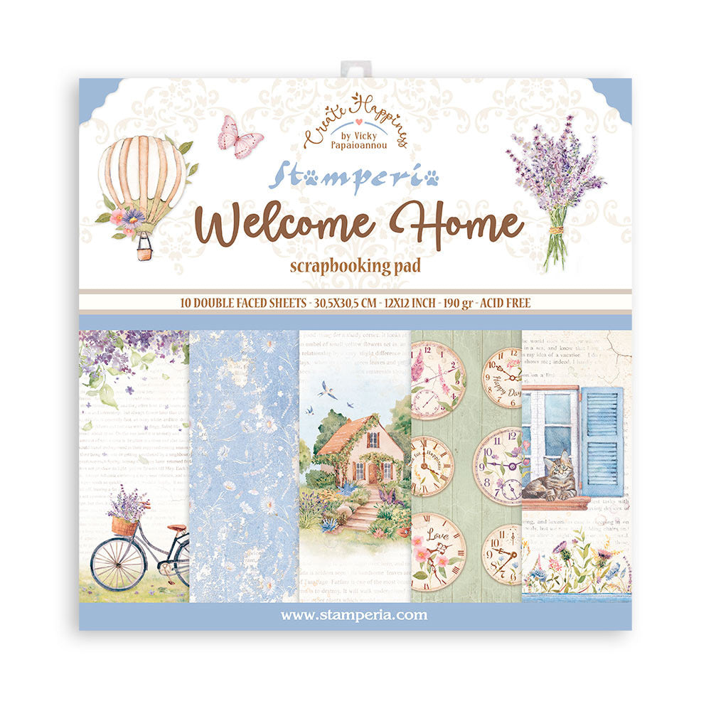 Vicky Papaioannou - Create Happiness - Welcome Home - 12 x 12 Scrapbooking Pad