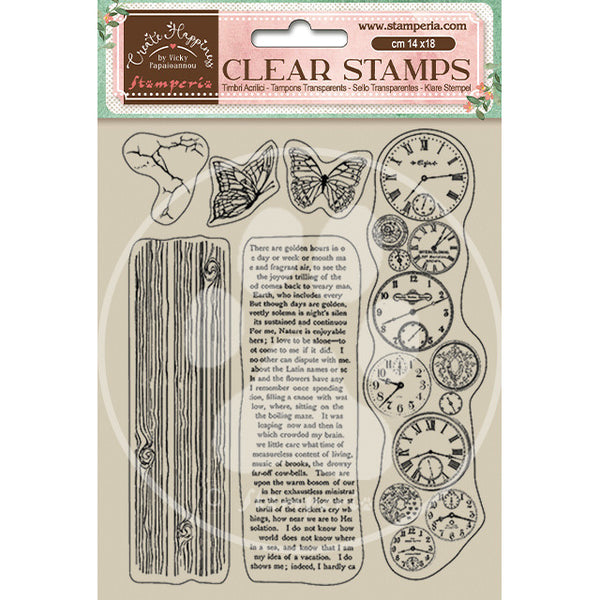 Vicky Papaioannou - Create Happiness - Welcome Home - Clocks stamp set