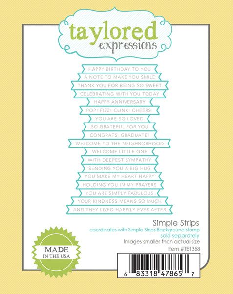 Taylored Expressions - Simple Strips - Die Set