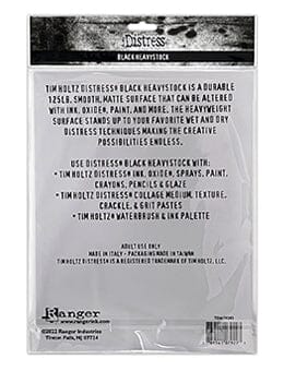 Ranger - Tim Holtz - Distress Black Heavystock - 8.5 x 11