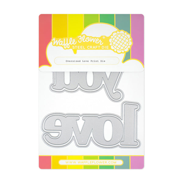 Waffle Flower - Oversized Love Print die set