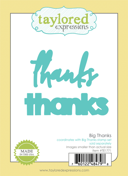 Taylored Expressions - Big Thanks - Coordinating die set
