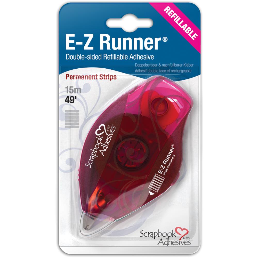 Scrapbook Adhesives - E-Z Runner Refillable Dispenser W/Permanent Adhesive strips