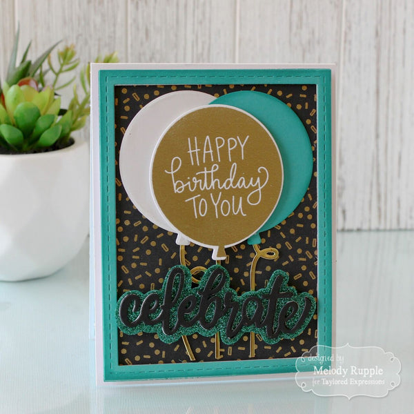 Taylored Expressions - Celebrate Script Backer die