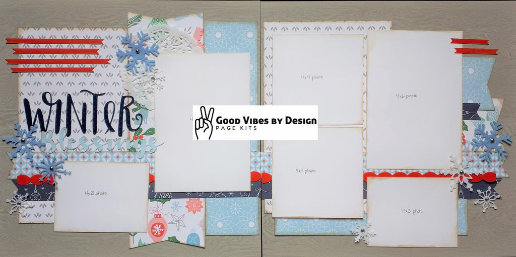 Good Vibes By Design - Winter Blessings - Page Kit
