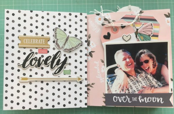 A mini-album with tags, flaps and pull-outs!