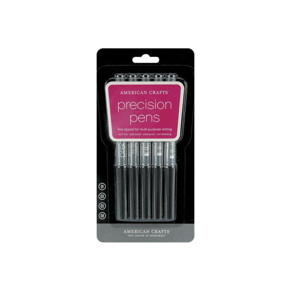 American Crafts - Precision Pens 5 pack - Black Ink