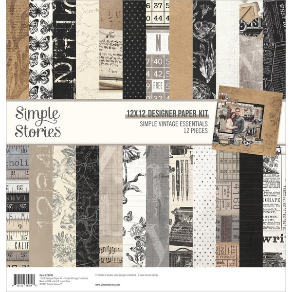 Simple Stories - Simple Vintage Essentials - 12 x 12 Designer Paper Kit