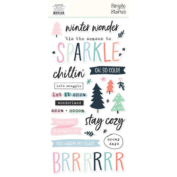 Simple Stories - Winter Wonder - Foam Stickers