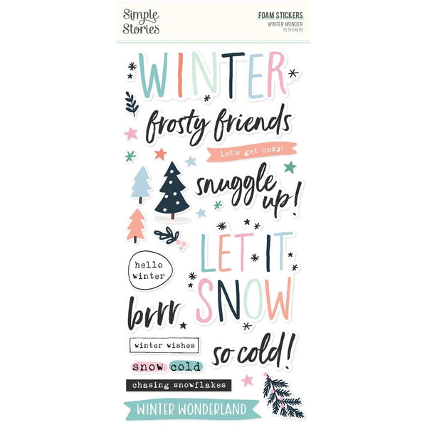 Simple Stories - Winter Wonder - Foam Stickers